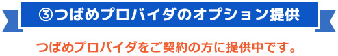 つばめプロバイダのオプション提供